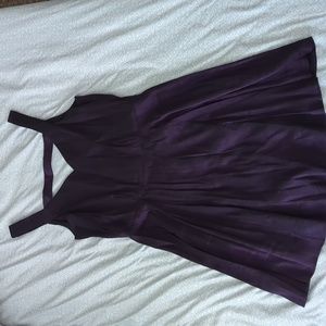 BCBGeneration V Neck Shimmery Purple Dress